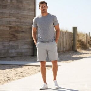 Billabong Recycler Mens Chino Shorts Grey Size 36 Stretch Cotton Blend Casual